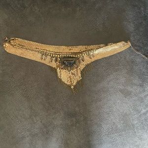 Free People Gold Mesh Necklace